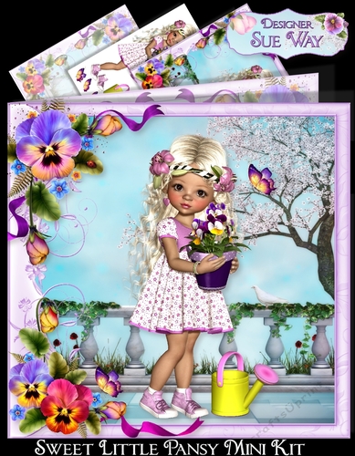 Sweet Little Pansy Mini Kit 