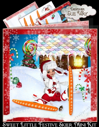 Sweet Little Festive Skier Mini Kit