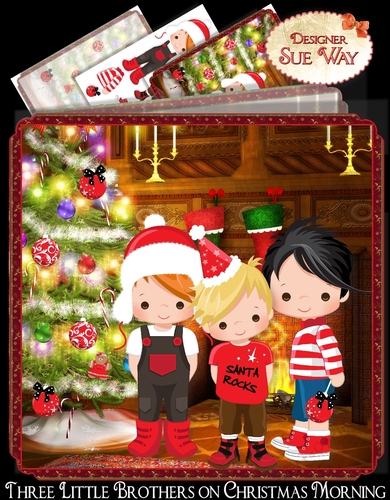 Three Little Brothers on Christmas Morning Mini Kit