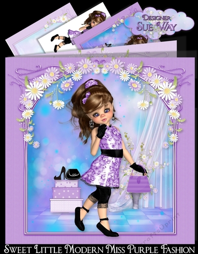 Sweet Little Modern Miss Purple Fashion Mini Kit