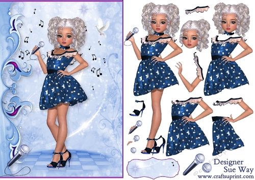 Sweet Little Super Star Topper & Decoupage