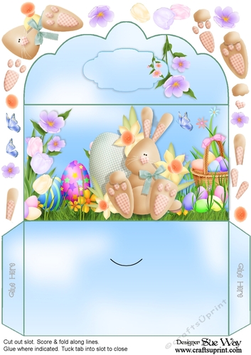 Easter Egg Bunny Money Wallet
