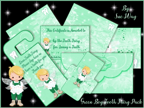 Green Boy Tooth Fairy Pack Mini Kit 