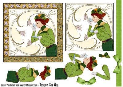 Time for Tea Art Nouveau Topper