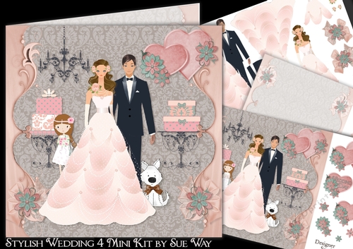 Stylish Wedding with Bridesmaid and Dog Mini Kit