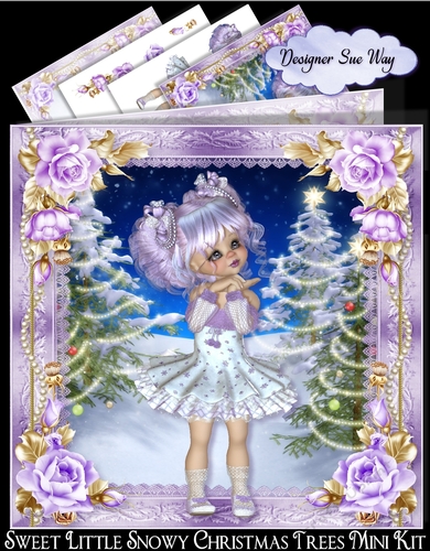 Sweet Little Snowy Christmas Trees Mini Kit 