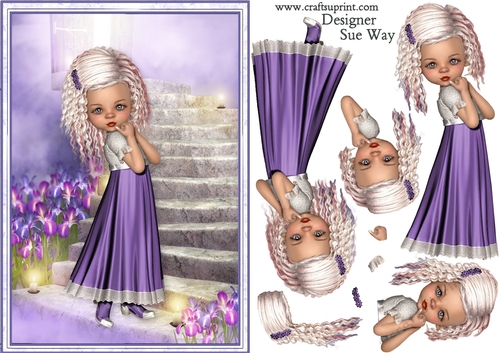 Sweet Little Lilac Flower Staircase