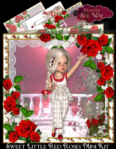 Sweet Little Red Roses Mini Kit 