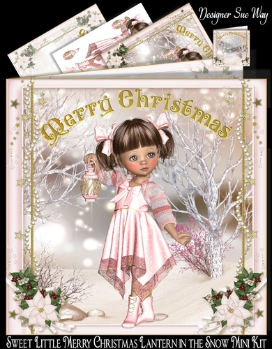 Sweet Little Merry Christmas Lantern in the Snow Mini Kit