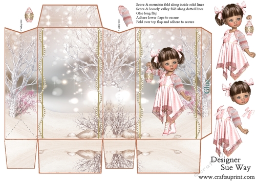 Sweet Little Lantern in the Snow Pinch Bag