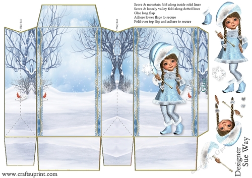Sweet Little Snowy Walk Pinch Bag