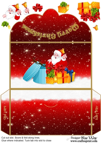 Santas Christmas Surprise Money Wallet
