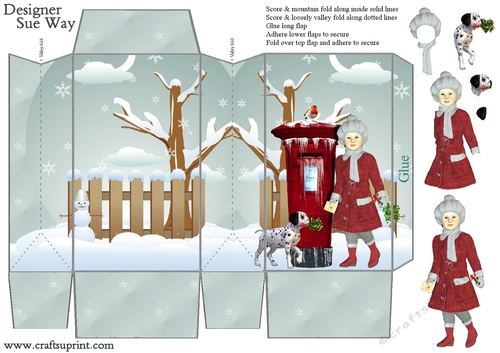 Vintage Christmas Post Pinch Bag