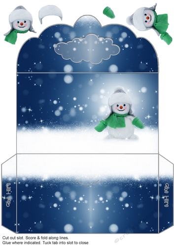 Cute Little Snowman in the Snow Money Wallet
