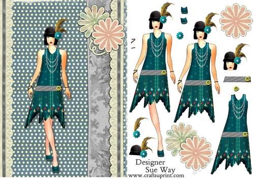 1920s Style Fashion Lady 3