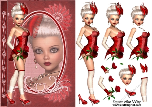 1950s Chorus Girl Fashion Reflection