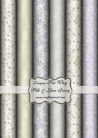 Satin and Lace Ivory Background Kit