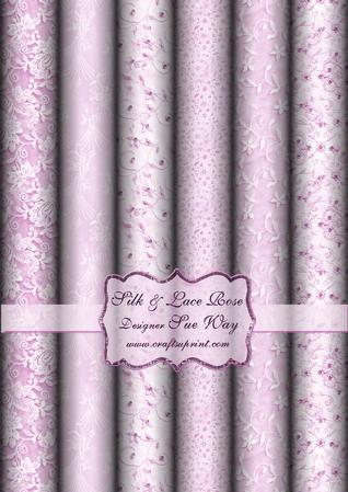 Satin and Lace Rose Luxury Backing Paper Kit