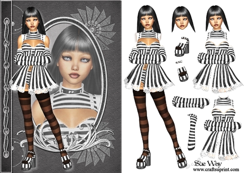 Teen Clubbing Black and White Fashion Reflection