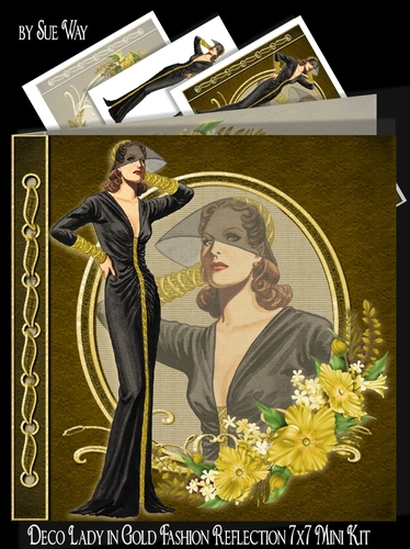 1930s Stocking Dress Fashion Reflections 7x7 Mini Kit