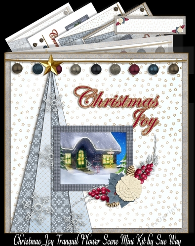 Christmas Joy Tranquil Flower Scene Mini Kit 