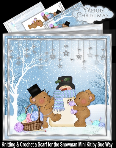 Knitting & Crochet a Scarf for the Snowman Mini Kit