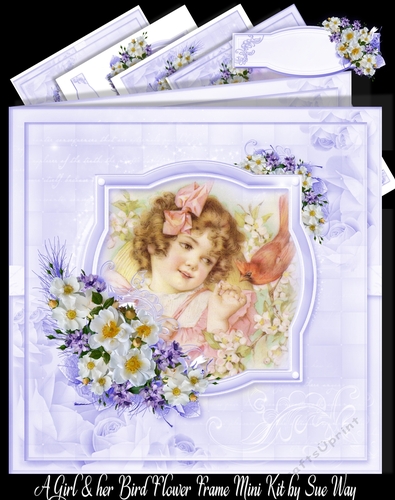 A Girl & her Bird Flower Frame Mini Kit