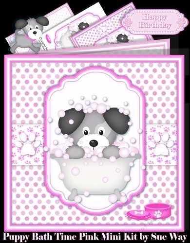 Puppy Bath Time Pink Mini Kit 
