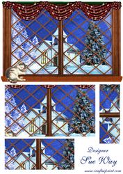 Christmas Window Scene Quick Card