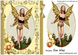 Rose Frame Fairy Quick Card