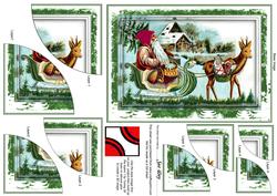 Here Comes Santa Claus Rounded Corner Duo Stacker