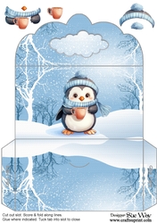Hot Chocolate Penguin in the Snow Money Wallet