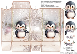 Sweet Little Penguin in the Snow Pinch Bag