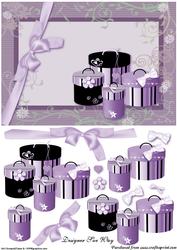 Lilac Girly Boxes Decoupage