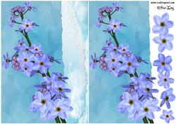 Forget-me-nots Quick Card Front Decoupage