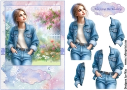 Image of cup1327511_38 - Happy Birthday Teenager A5 Card Front, Decoupage and Tag