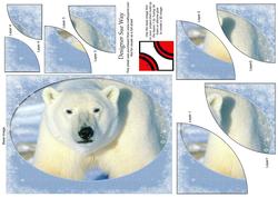 Snowy Polar Bear Rounded Corner Duo Stacker