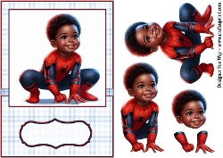 Spider-Man A5 Card Front and Decoupage Ethnic