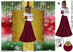 Christmas Lady Swing Card