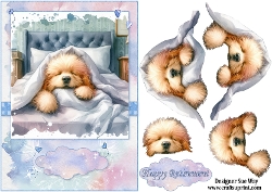cup1375434_38 Bedhead Pups, Relax Enjoy Your Retirement A5 Topper and Decoupage