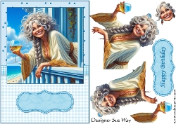 Image of cup732124_38 - Cheers on Your Special Day Card Front and Decoupage