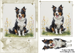 Image of cup397873_38 - Border Collie A5 Topper and Decoupage