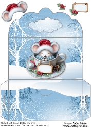 Cosy Christmas Tea Cup Mouse Money Wallet