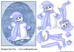 Melting Snowman Decoupage