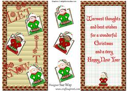 Christmas Elf Topper Dl Card and Insert