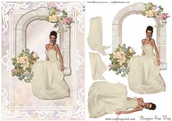 Lady at Her Window Decoupage