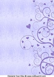 Lilac Hearts Flourish Background