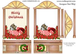 A Christmas Welcome Gift Open the Door Card
