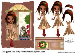 Welcome to Christmas Door Card Decoupage