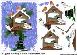 Snowy Christmas Nesting Box Decoupage